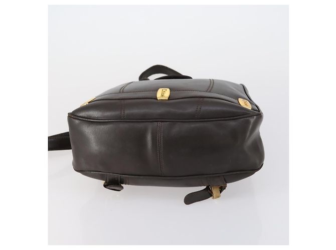 Chloé Borsa Chloe HUNTING WORLD in pelle 2 pezzi blu navy marrone Auth gh1181 - vista 9