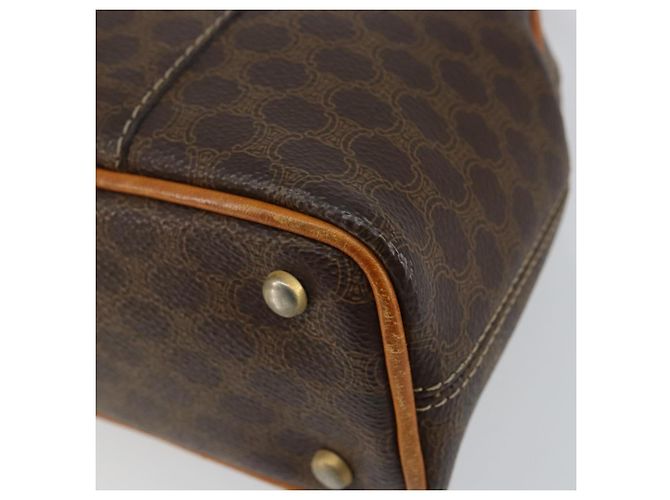Céline Borsa a mano in tela Macadam CELINE in pelle PVC marrone oro Auth ep11630 D'oro - vista 10
