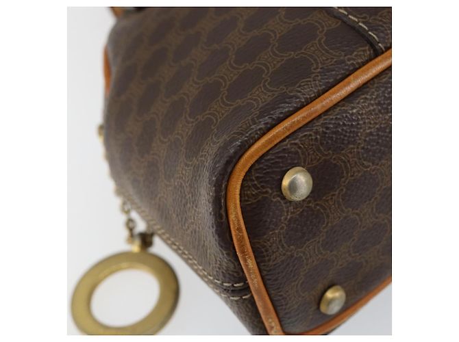 Céline Borsa a mano in tela Macadam CELINE in pelle PVC marrone oro Auth ep11630 D'oro - vista 11