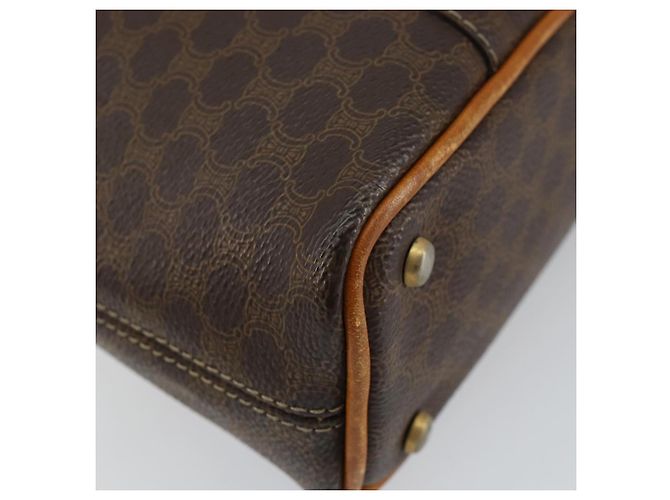 Céline Borsa a mano in tela Macadam CELINE in pelle PVC marrone oro Auth ep11630 D'oro - vista 13