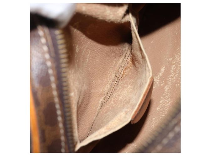 Céline Borsa a mano in tela Macadam CELINE in pelle PVC marrone oro Auth ep11630 D'oro - vista 19
