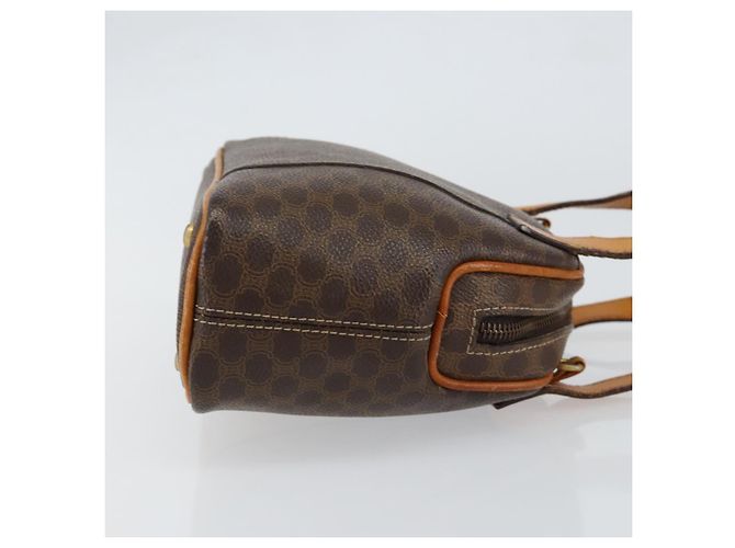 Céline Borsa a mano in tela Macadam CELINE in pelle PVC marrone oro Auth ep11630 D'oro - vista 4