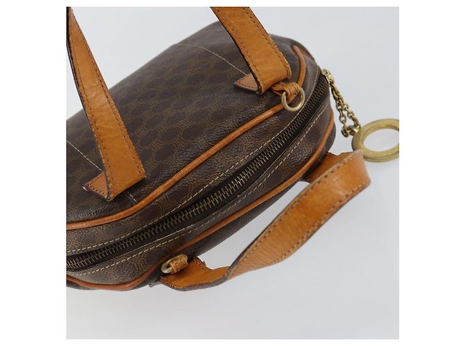 Céline Borsa a mano in tela Macadam CELINE in pelle PVC marrone oro Auth ep11630 D'oro - vista 6