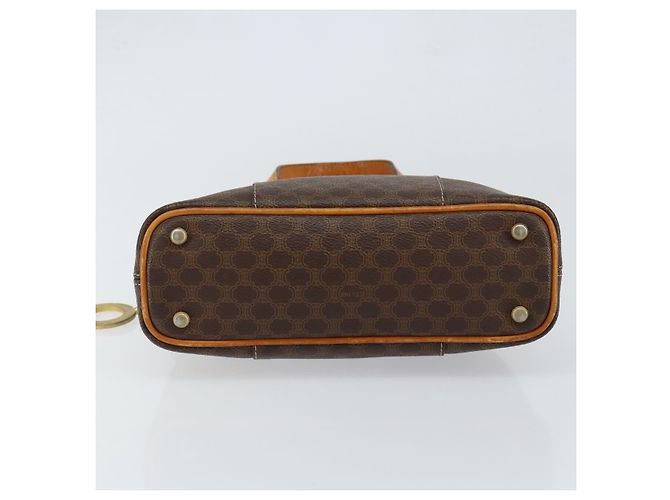Céline Borsa a mano in tela Macadam CELINE in pelle PVC marrone oro Auth ep11630 D'oro - vista 9
