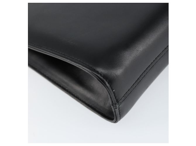 Bolsa de Ombro em Couro Gancini Chain Salvatore Ferragamo Preto Dourado Auth BA7978 - vista 16