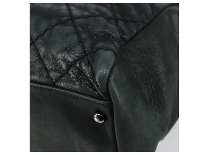 CHANEL Borsa a Spalla Wild Stitch con Catena in Tela Verde CC Auth 148380 - vista 15