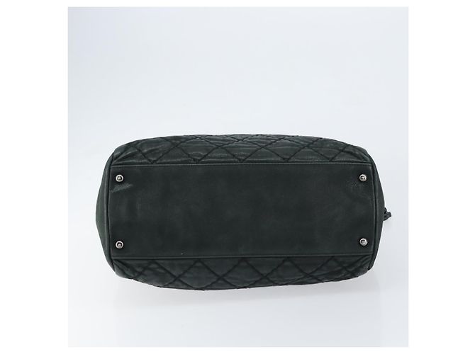 CHANEL Borsa a Spalla Wild Stitch con Catena in Tela Verde CC Auth 148380 - vista 5