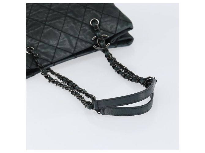 CHANEL Borsa a Spalla Wild Stitch con Catena in Tela Verde CC Auth 148380 - vista 7