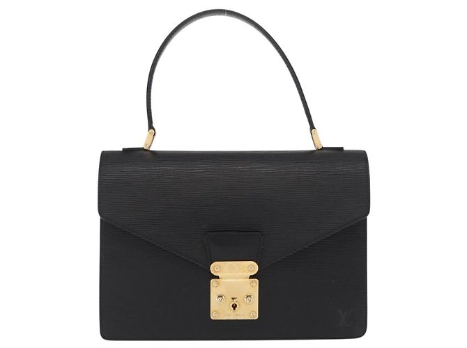LOUIS VUITTON Borsa a Mano Epi Concorde Nera M52132 LV Auth ka091 Nero - vista 13