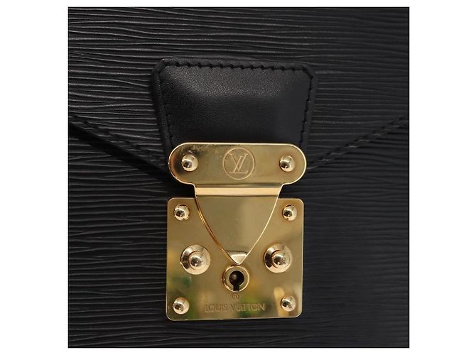 LOUIS VUITTON Borsa a Mano Epi Concorde Nera M52132 LV Auth ka091 Nero - vista 18