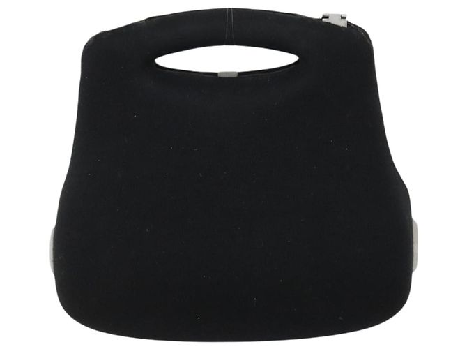 Borsa a vita CHANEL Borsa a spalla in cotone 2 in 1 Nera CC Auth bs30575 Nero - vista 2
