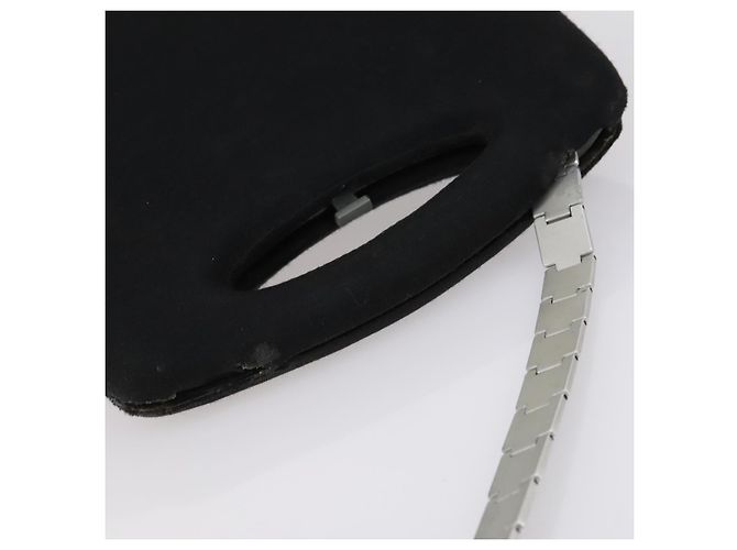 Borsa a vita CHANEL Borsa a spalla in cotone 2 in 1 Nera CC Auth bs30575 Nero - vista 6