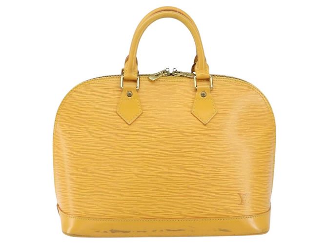 LOUIS VUITTON Borsa a Mano Epi Alma Gialla M52149 LV Auth 153501 Giallo - vista 13