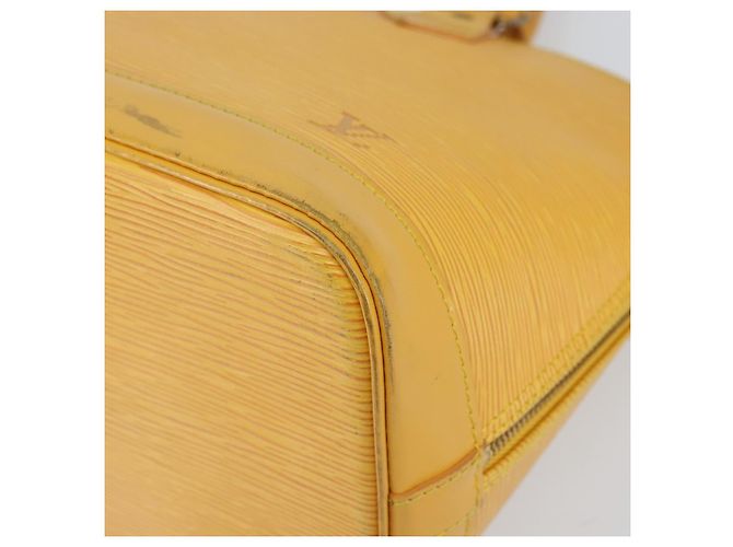 LOUIS VUITTON Borsa a Mano Epi Alma Gialla M52149 LV Auth 153501 Giallo - vista 14