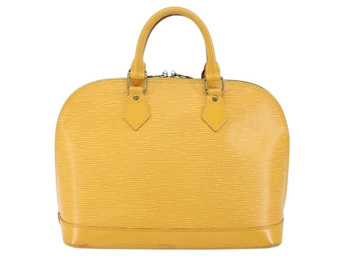 LOUIS VUITTON Borsa a Mano Epi Alma Gialla M52149 LV Auth 153501 Giallo - vista 2