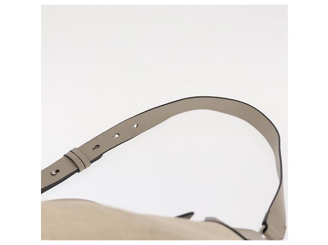 BURBERRY Mittelgroße Gürteltasche aus Canvas 2-in-1 Beige Silber Auth 149727 - vista 15