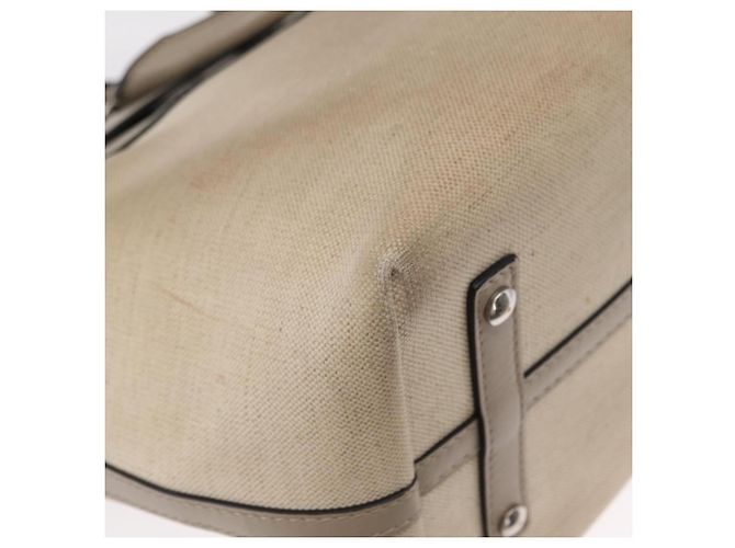 BURBERRY Mittelgroße Gürteltasche aus Canvas 2-in-1 Beige Silber Auth 149727 - vista 18
