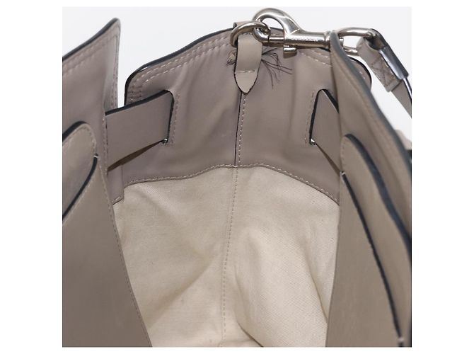 BURBERRY Mittelgroße Gürteltasche aus Canvas 2-in-1 Beige Silber Auth 149727 - vista 21
