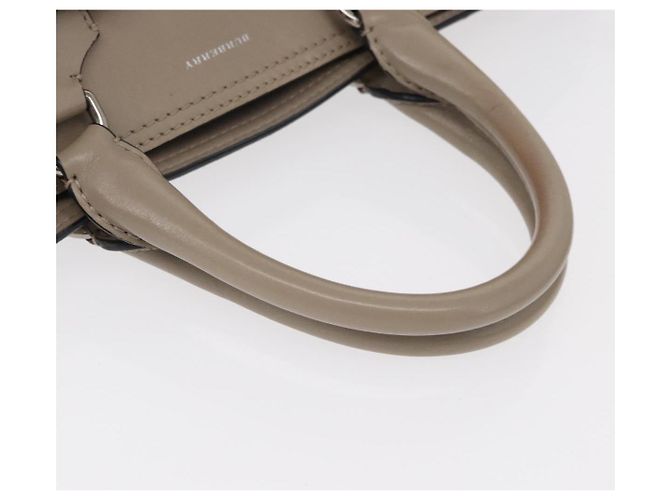 BURBERRY Mittelgroße Gürteltasche aus Canvas 2-in-1 Beige Silber Auth 149727 - vista 7