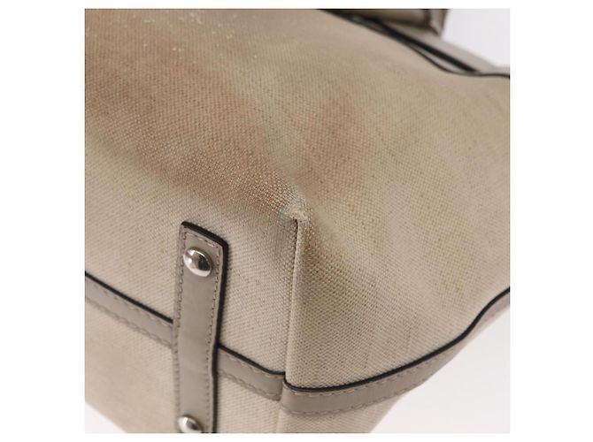 BURBERRY Mittelgroße Gürteltasche aus Canvas 2-in-1 Beige Silber Auth 149727 - vista 9