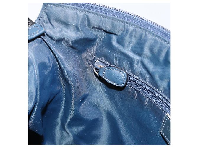 Christian Dior Trotter Canvas Schultertasche Navy Silber authentisch bs30973 Marineblau - Ansicht 21