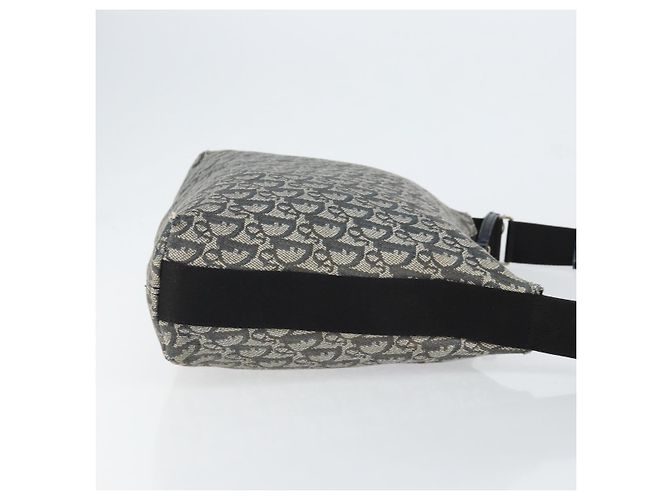 Christian Dior Trotter Canvas Schultertasche Navy Silber authentisch bs30973 Marineblau - Ansicht 3