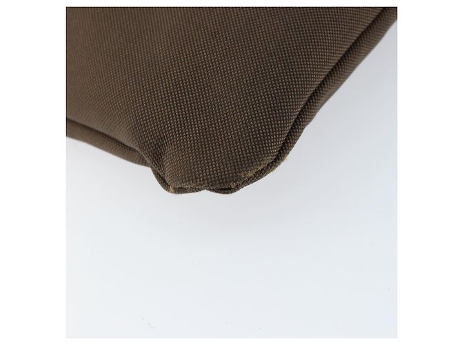 Borsa a Spalla PRADA in Tela Marrone Scuro Oro Auth ka080 D'oro - vista 15