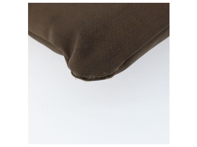Borsa a Spalla PRADA in Tela Marrone Scuro Oro Auth ka080 D'oro - vista 17