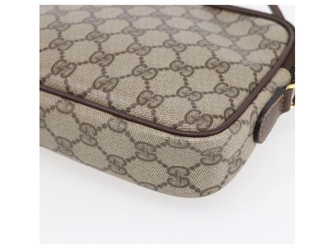 Gucci Borsa a Spalla GG Supreme in PVC Pelle Beige Oro 007 14 6428 Auth SW1761 - vista 15