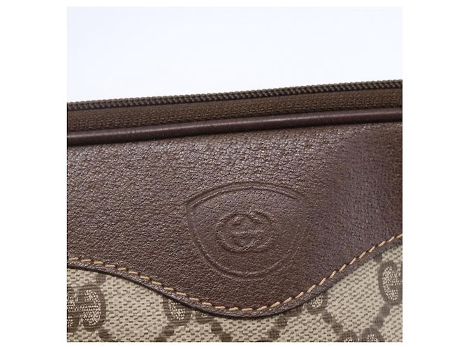 Gucci Borsa a Spalla GG Supreme in PVC Pelle Beige Oro 007 14 6428 Auth SW1761 - vista 17