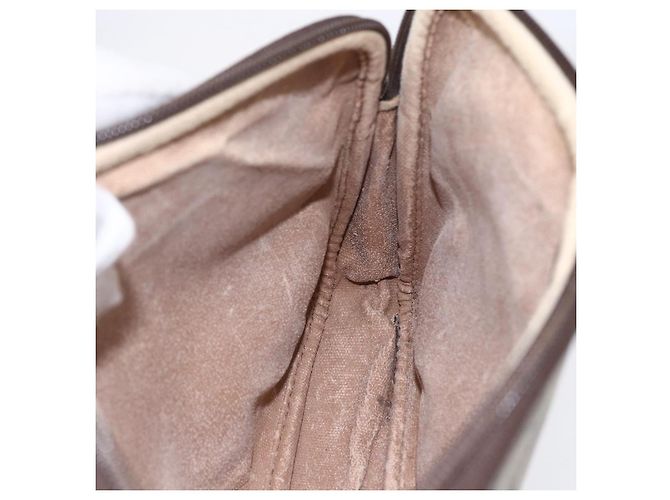 Gucci Borsa a Spalla GG Supreme in PVC Pelle Beige Oro 007 14 6428 Auth SW1761 - vista 20