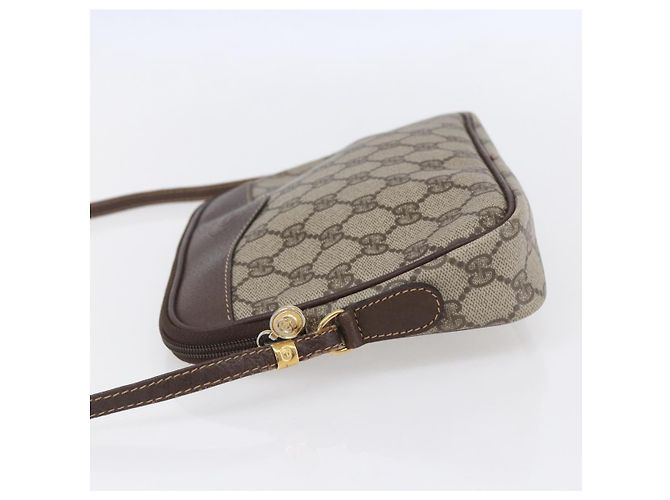 Gucci Borsa a Spalla GG Supreme in PVC Pelle Beige Oro 007 14 6428 Auth SW1761 - vista 3