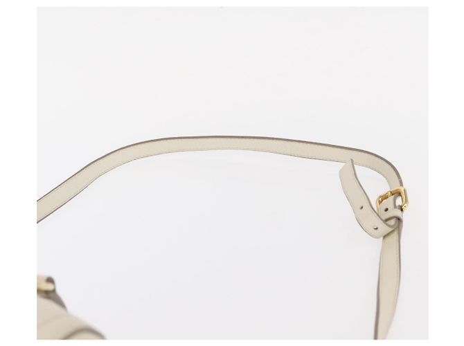 Borsa a mano Vala in pelle 2 in 1 bianca e oro Auth BA7669 di Salvatore Ferragamo Bianco D'oro - vista 14