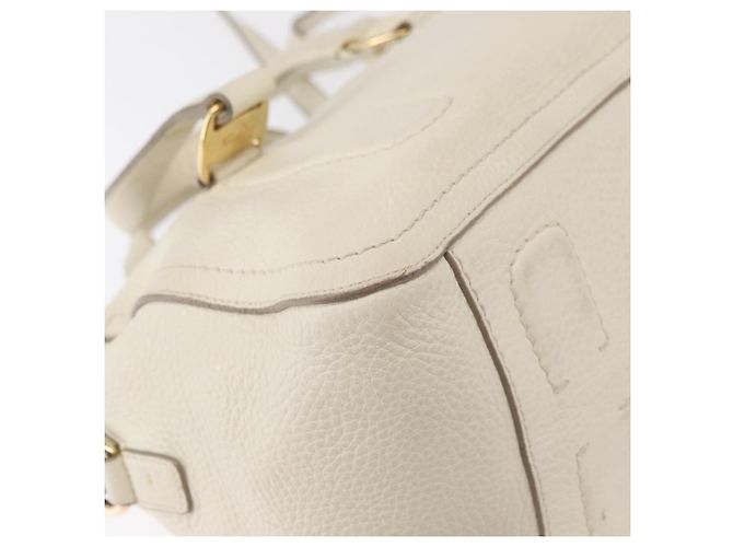 Borsa a mano Vala in pelle 2 in 1 bianca e oro Auth BA7669 di Salvatore Ferragamo Bianco D'oro - vista 17