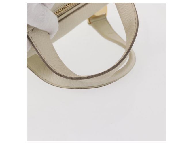 Borsa a mano Vala in pelle 2 in 1 bianca e oro Auth BA7669 di Salvatore Ferragamo Bianco D'oro - vista 7