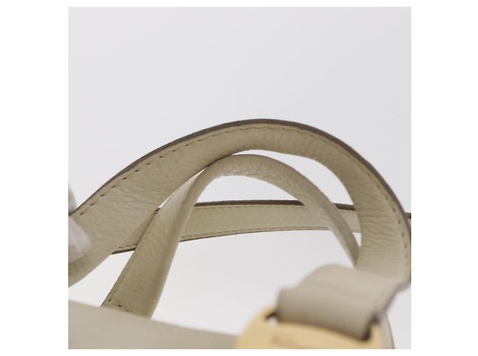 Borsa a mano Vala in pelle 2 in 1 bianca e oro Auth BA7669 di Salvatore Ferragamo Bianco D'oro - vista 8