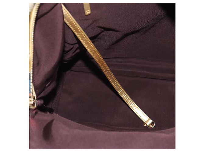 CHANEL Graffiti Backpack Canvas Gold CC Auth 148460SAM Golden - view 27