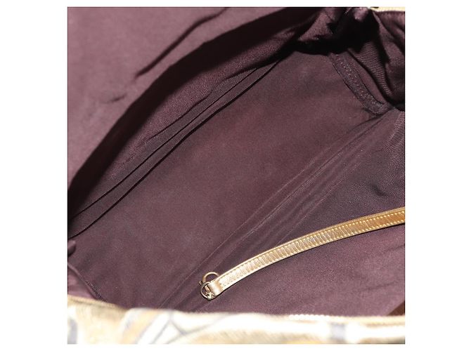 CHANEL Graffiti Backpack Canvas Gold CC Auth 148460SAM Golden - view 9