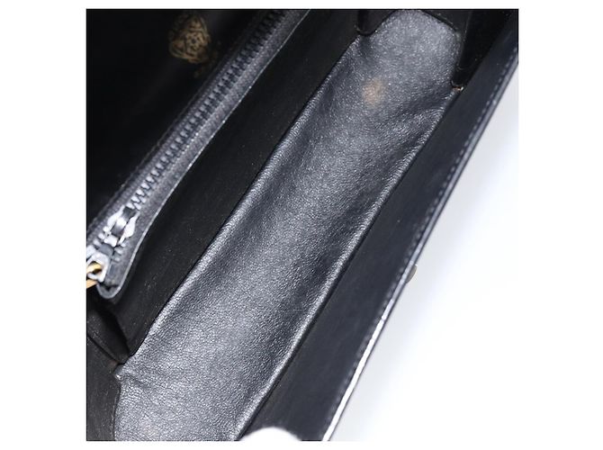 Borsa a spalla in pelle nera e oro della linea Sherry di GUCCI Auth SW1764 Nero D'oro - vista 12