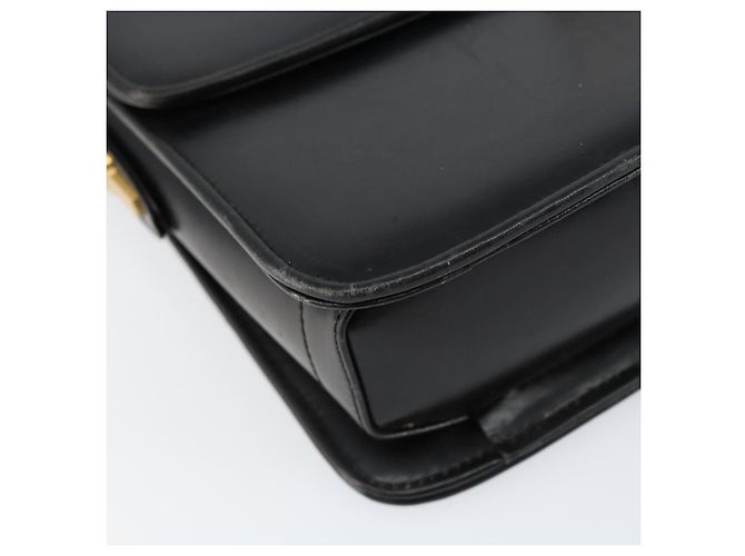 Borsa a spalla in pelle nera e oro della linea Sherry di GUCCI Auth SW1764 Nero D'oro - vista 15