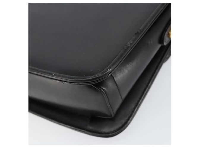 Borsa a spalla in pelle nera e oro della linea Sherry di GUCCI Auth SW1764 Nero D'oro - vista 16