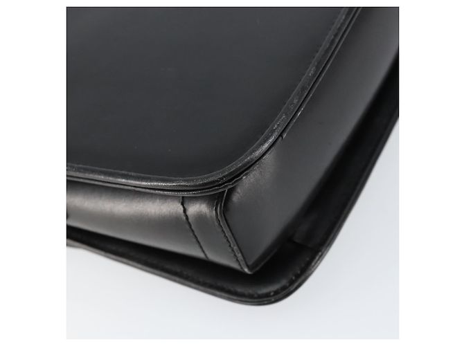 Borsa a spalla in pelle nera e oro della linea Sherry di GUCCI Auth SW1764 Nero D'oro - vista 17