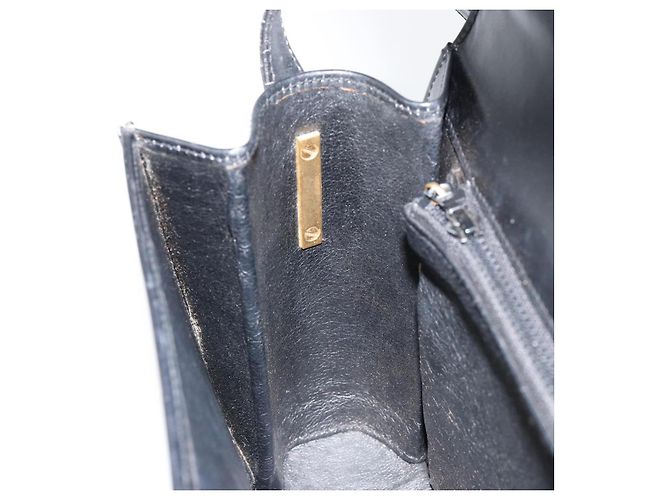Borsa a spalla in pelle nera e oro della linea Sherry di GUCCI Auth SW1764 Nero D'oro - vista 21