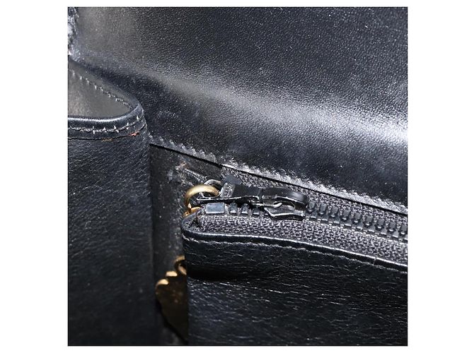 Borsa a spalla in pelle nera e oro della linea Sherry di GUCCI Auth SW1764 Nero D'oro - vista 22