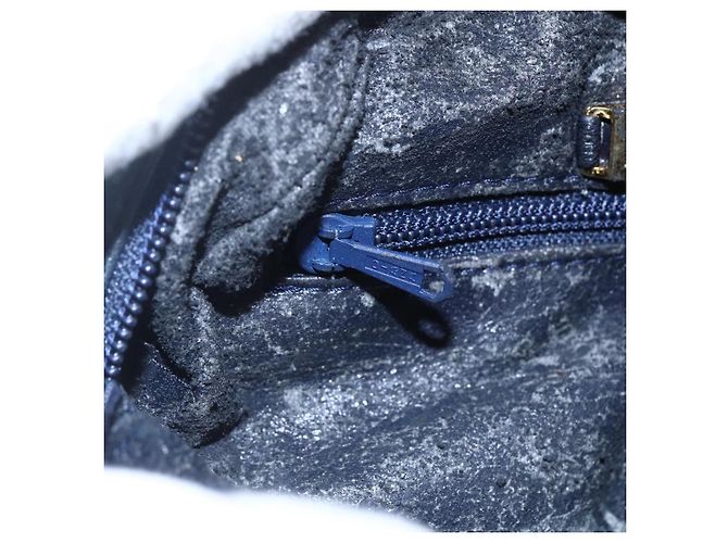 Borsa a Spalla Anagram LOEWE in Pelle Blu Navy Auth bs30840 - vista 17