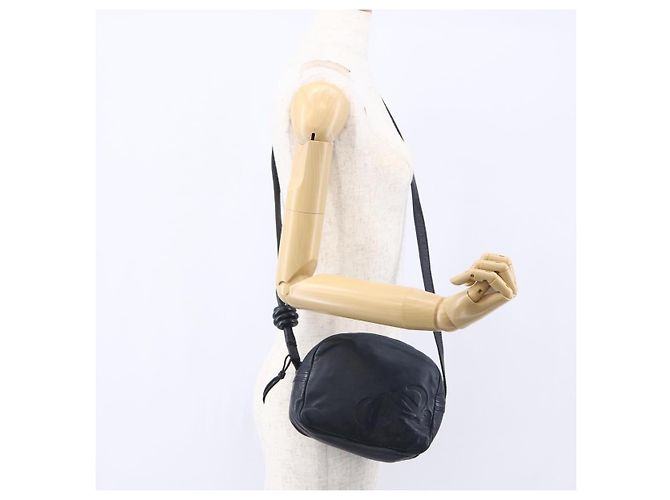 Borsa a Spalla Anagram LOEWE in Pelle Blu Navy Auth bs30840 - vista 21