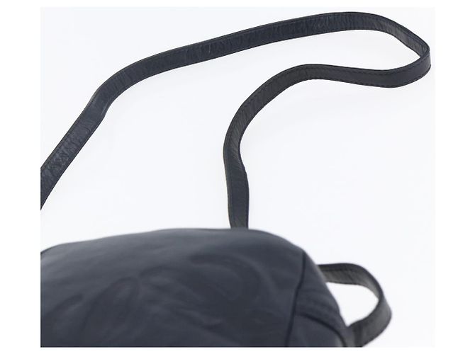 Borsa a Spalla Anagram LOEWE in Pelle Blu Navy Auth bs30840 - vista 8