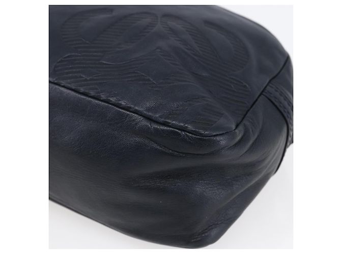 Borsa a Spalla Anagram LOEWE in Pelle Blu Navy Auth bs30840 - vista 9