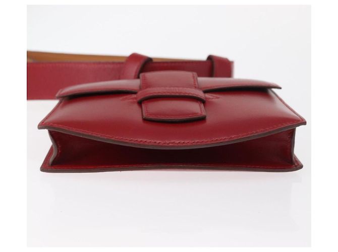 Hermès HERMES Marsupio in pelle rosso argento autentico bs30804 - vista 10