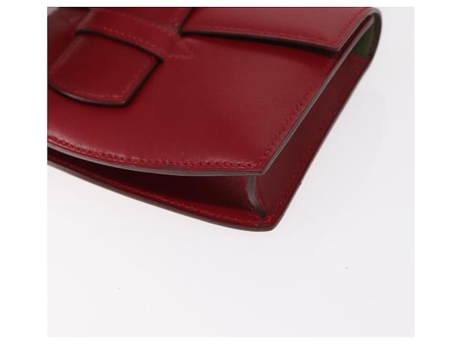 Hermès HERMES Marsupio in pelle rosso argento autentico bs30804 - vista 12